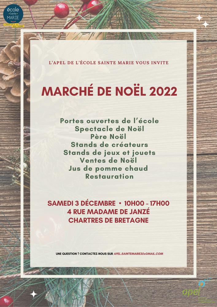 Marché de Noël 2022 école Sainte-Marie