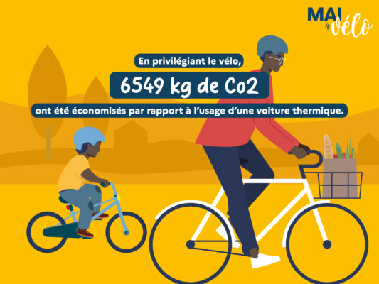 6549 kg de Co2 évités grâce à l'usage du vélo