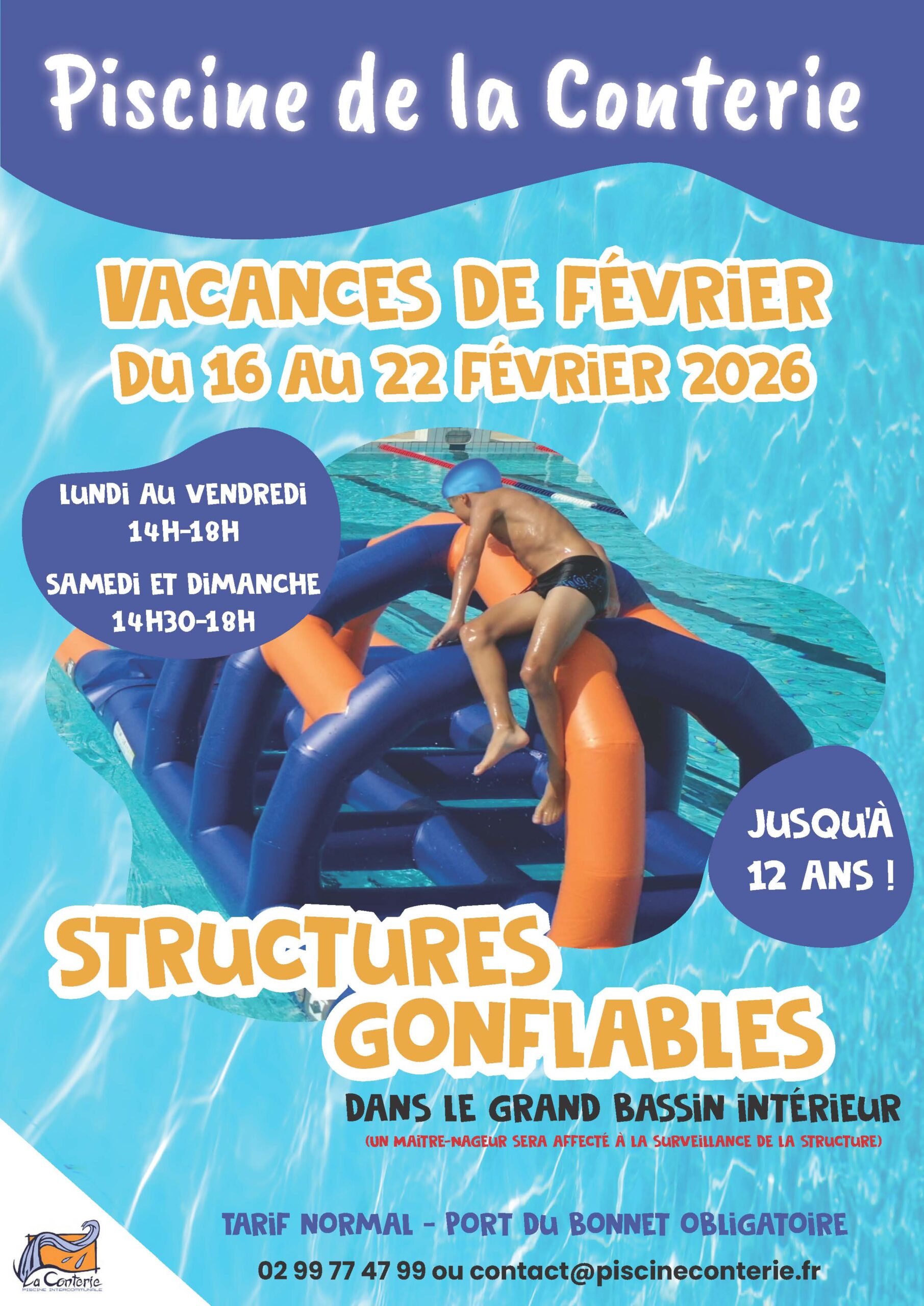 Structures gonflables du 16 au 22 février 2026
