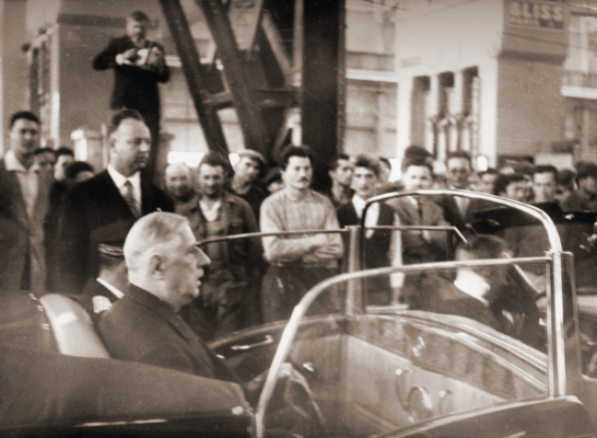 Visite du général De Gaulle à Chartres-de-Bretagne en 1960